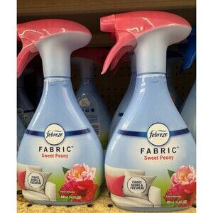 Febreze Fabric Refresher in the "Sweet Peony" scent. 14.8oz